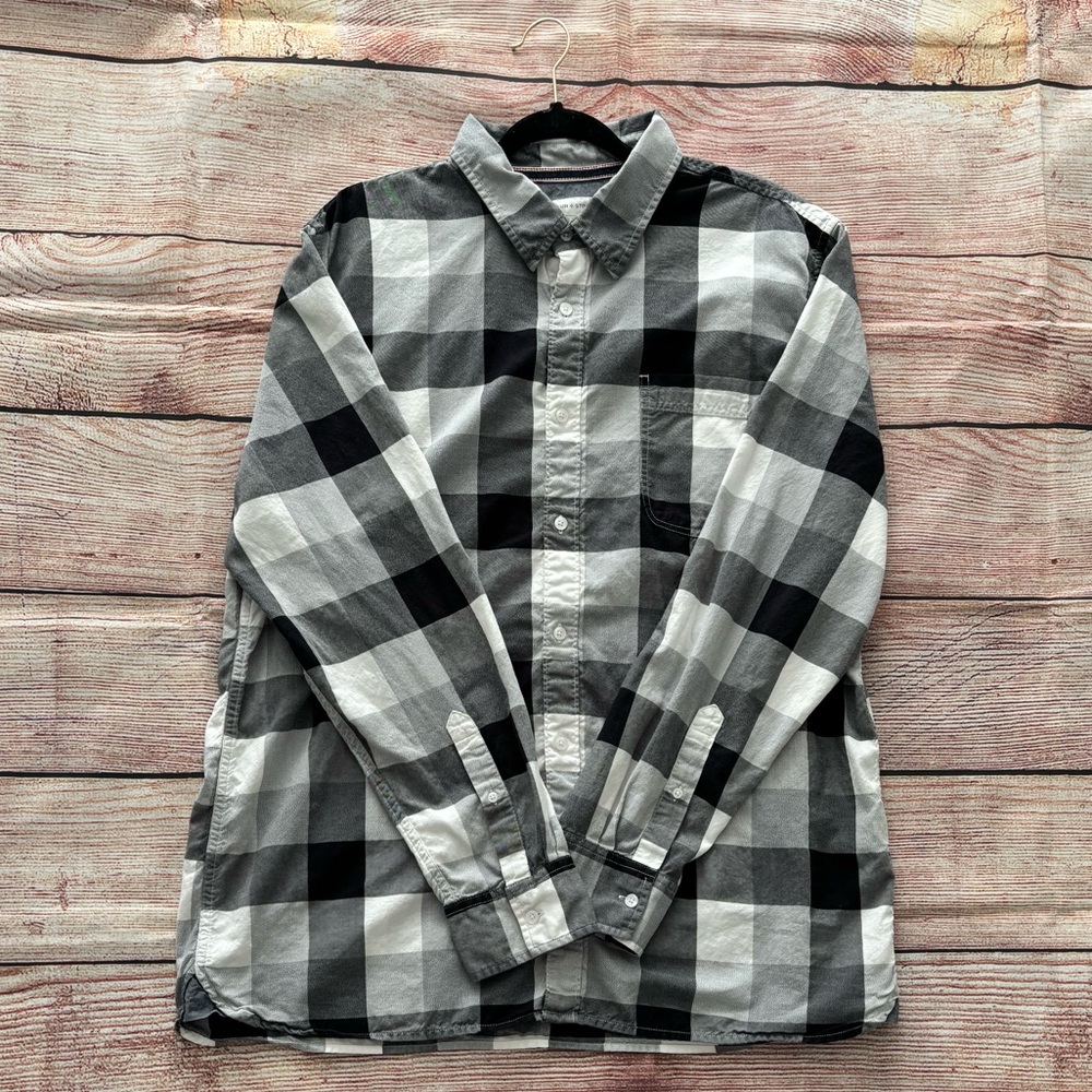 Sun + Stone • Men's Burke Regular-Fit Plaid Button-Down Shirt - Size XXL - Picture 12 of 16